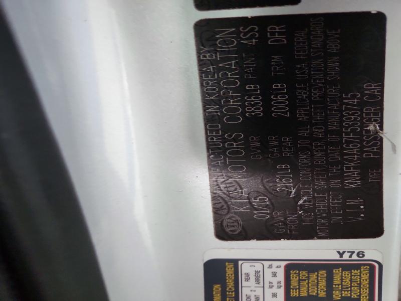 Auction sale of the 2015 Kia Forte, vin: KNAFK4A67F5393745, lot number: 69107156