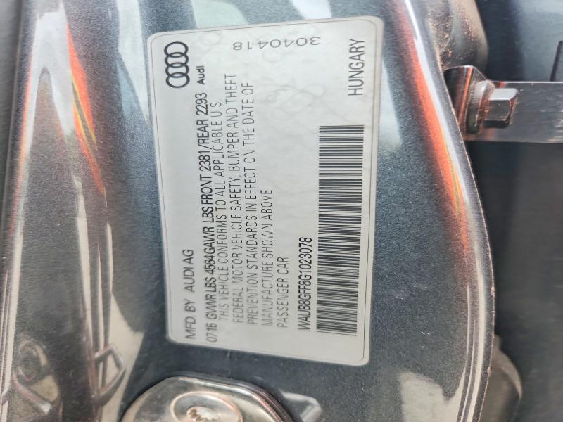 2016 Audi A3 მანქანა იყიდება აუქციონზე, vin: WAUB8GFF8G1023078, აუქციონის ნომერი: 71221176