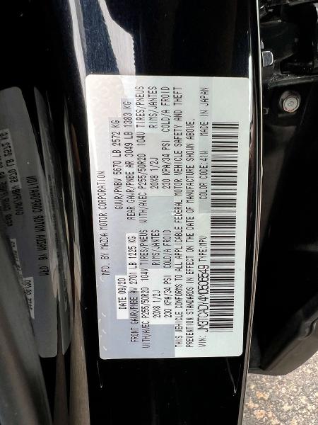 Продажа на аукционе авто 2021 Mazda Cx-9, vin: JM3TCADY4M0506549, номер лота: 70308596