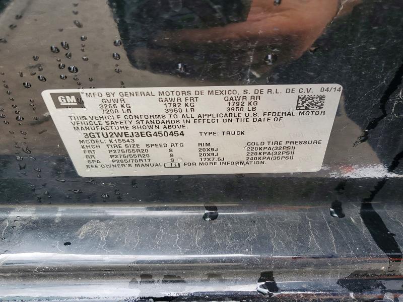 Продаж на аукціоні авто 2014 Gmc Sierra, vin: 3GTU2WEJ3EG450454, номер лоту: 68496216