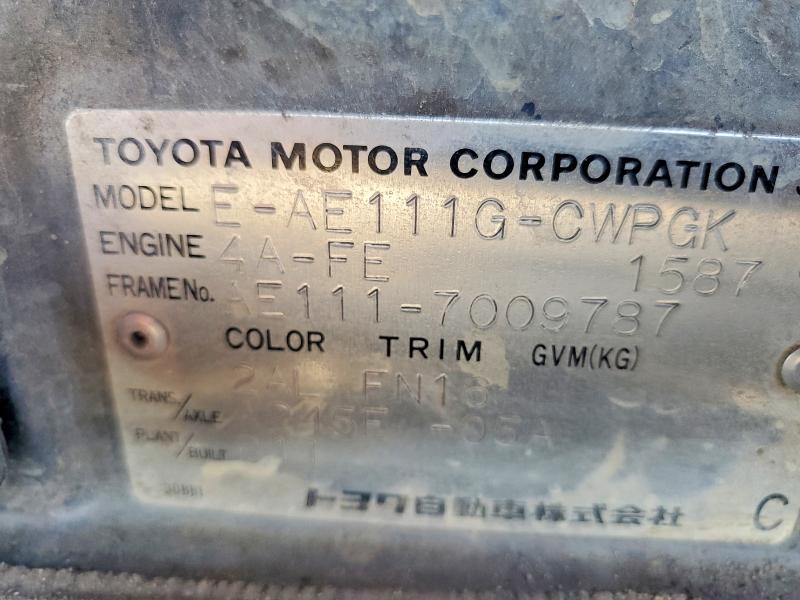Aukcja sprzedaży 1996 Toyota Carib, vin: AE1117009787, numer aukcji: 65448316