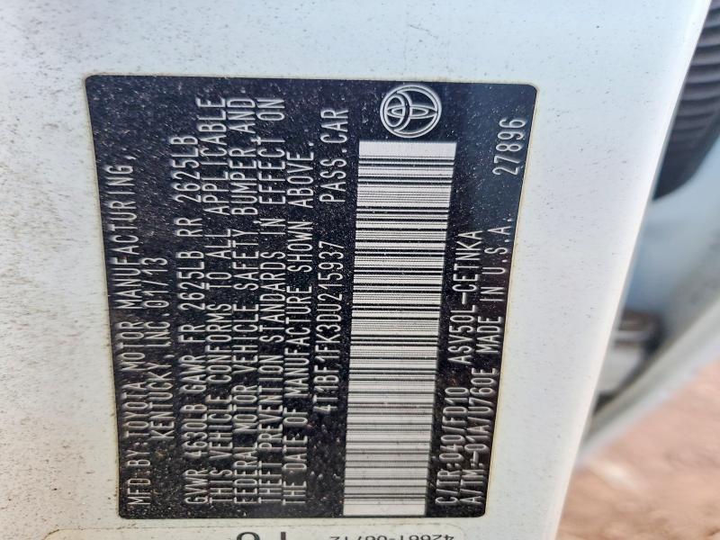 69621826 :رقم المزاد ، 4T1BF1FK3DU215937 vin ، 2013 Toyota Camry مزاد بيع