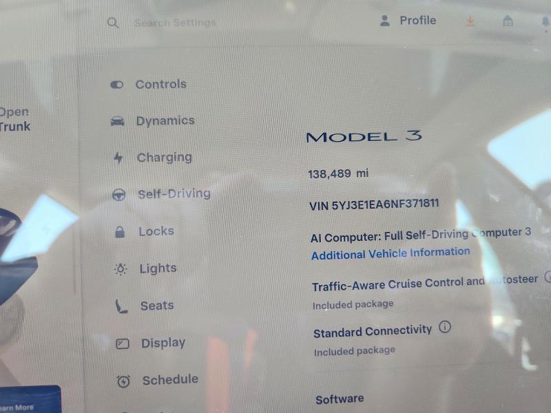Aukcja sprzedaży 2022 Tesla Model 3, vin: 5YJ3E1EA6NF371811, numer aukcji: 67457006