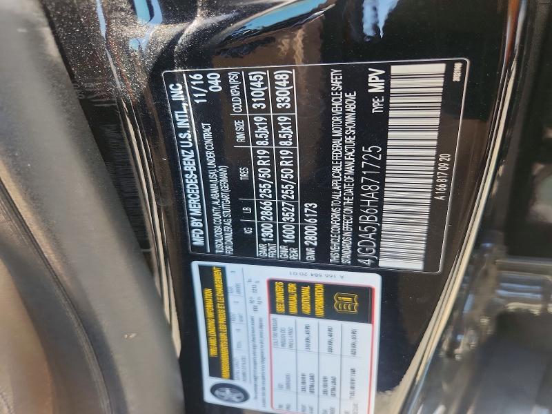 67520596 :رقم المزاد ، 4JGDA5JB6HA871725 vin ، 2017 Mercedes-benz Gle مزاد بيع