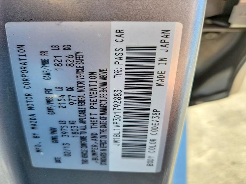 68083846 :رقم المزاد ، JM1BL1VP3D1792883 vin ، 2013 Mazda 3 مزاد بيع