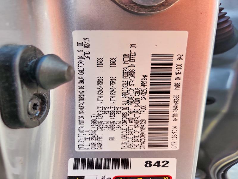 2019 Toyota Tacoma მანქანა იყიდება აუქციონზე, vin: 3TMAZ5CN9KM094328, აუქციონის ნომერი: 68899166
