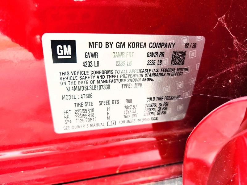 Aukcja sprzedaży 2020 Buick Encore Gx, vin: KL4MMDSL3LB107339, numer aukcji: 68027866