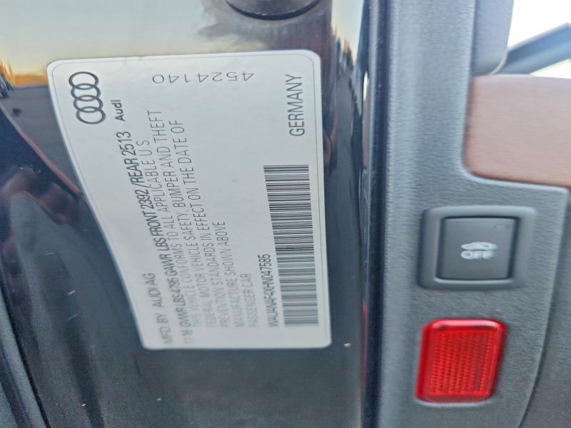 2017 Audi A4 მანქანა იყიდება აუქციონზე, vin: WAUANAF4XHN047585, აუქციონის ნომერი: 68848006