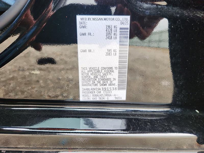 Продаж на аукціоні авто 2025 Nissan Altima, vin: 1N4BL4DV1SN391538, номер лоту: 70156306