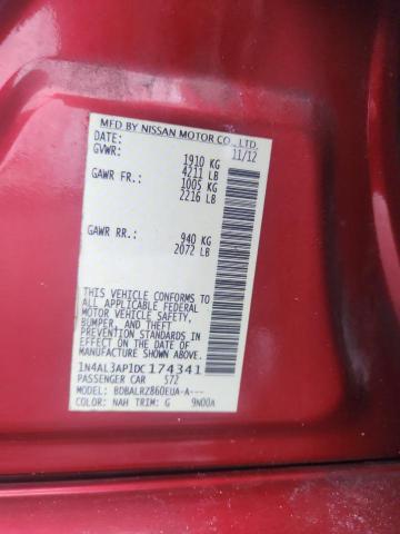 68072666 :رقم المزاد ، 1N4AL3AP1DC174341 vin ، 2013 Nissan Altima مزاد بيع