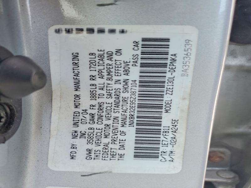 Auction sale of the 2005 Toyota Corolla, vin: 1NXBR32E95Z387104, lot number: 68058986