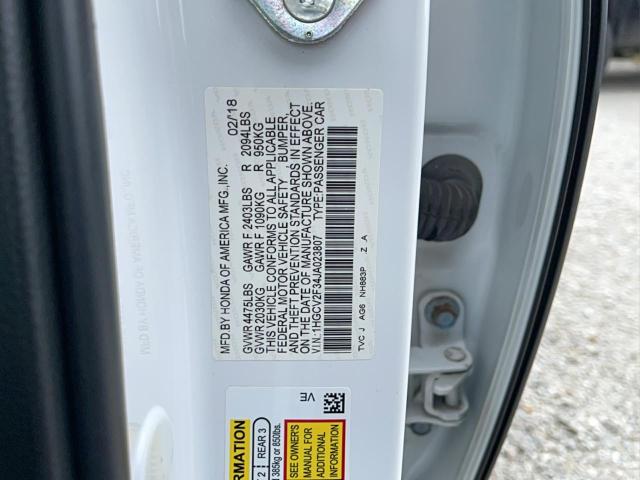 Aukcja sprzedaży 2018 Honda Accord, vin: 1HGCV2F34JA023807, numer aukcji: 70868816