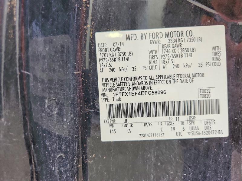 Продаж на аукціоні авто 2014 Ford F150, vin: 1FTFX1EF4EFC58096, номер лоту: 66575596