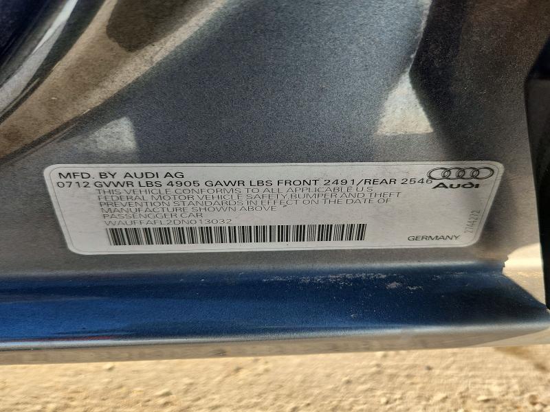 Продажа на аукционе авто 2013 Audi A4, vin: WAUFFAFL2DN013032, номер лота: 68020566