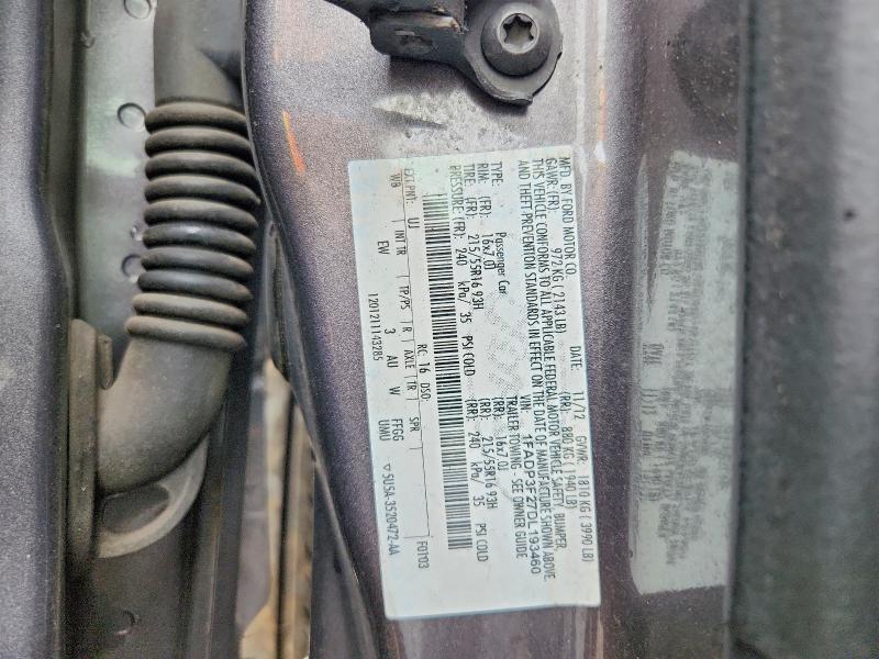 67830476 :رقم المزاد ، 1FADP3F27DL193460 vin ، 2013 Ford Focus مزاد بيع