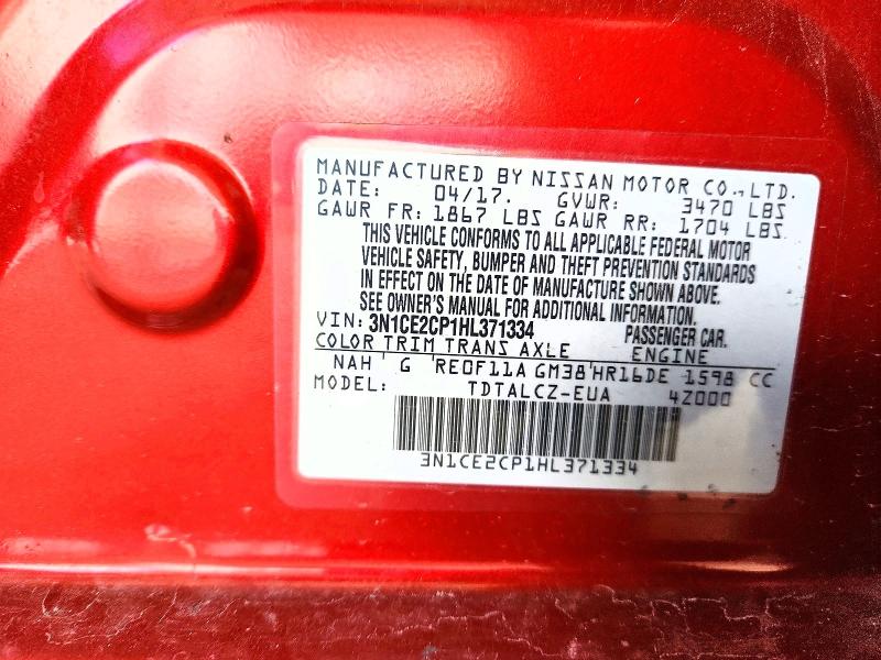 Aukcja sprzedaży 2017 Nissan Versa Note, vin: 3N1CE2CP1HL371334, numer aukcji: 69694776