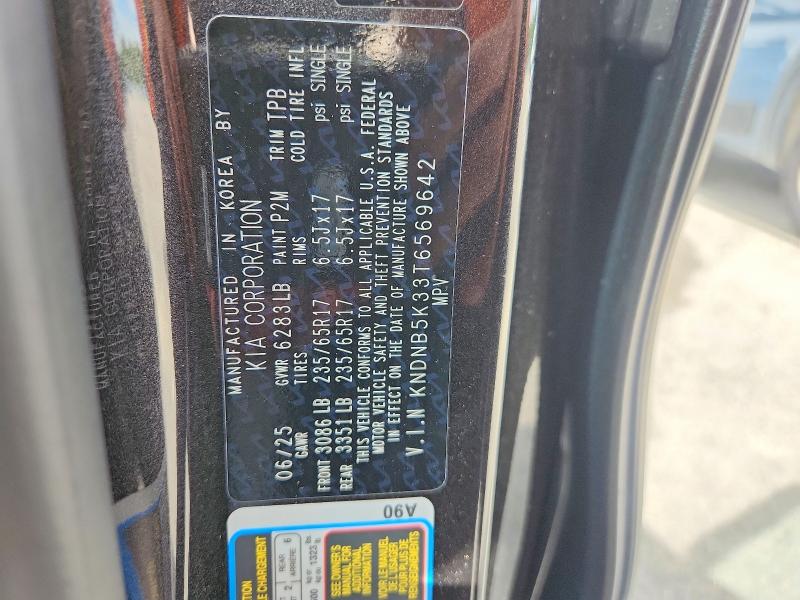 Продаж на аукціоні авто 2026 Kia Carnival, vin: KNDNB5K33T6569642, номер лоту: 67553436