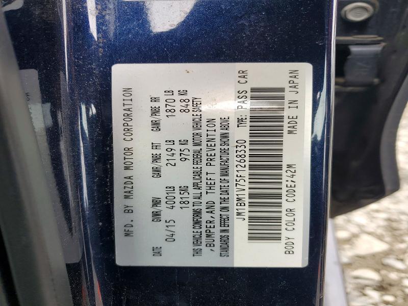 Продаж на аукціоні авто 2015 Mazda 3, vin: JM1BM1V75F1268330, номер лоту: 67706406