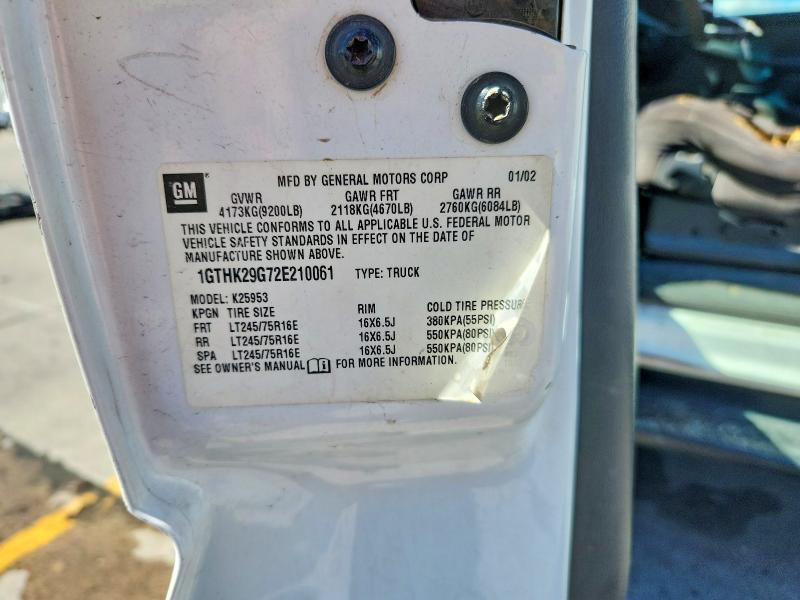 2002 Gmc Sierra მანქანა იყიდება აუქციონზე, vin: 1GTHK29G72E210061, აუქციონის ნომერი: 67284896