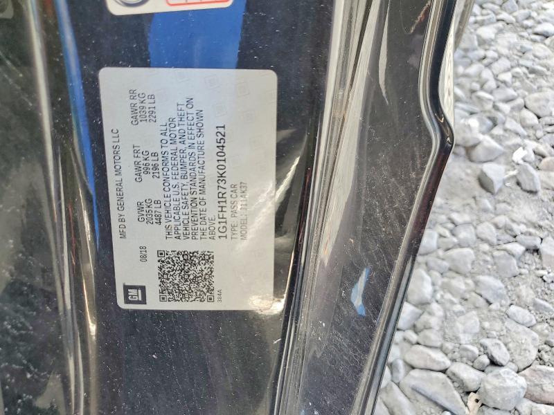 71160146 :رقم المزاد ، 1G1FH1R73K0104521 vin ، 2019 Chevrolet Camaro مزاد بيع