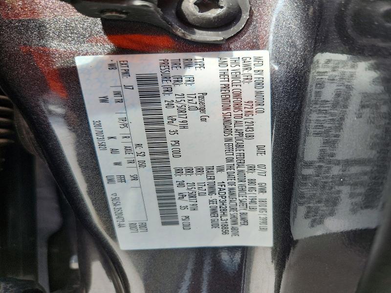Продаж на аукціоні авто 2017 Ford Focus, vin: 1FADP3H28HL318856, номер лоту: 70792646