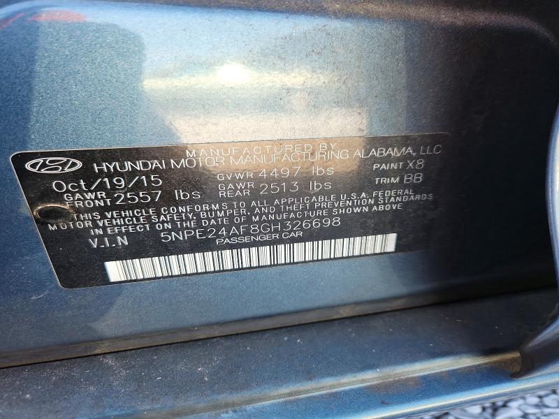 Продаж на аукціоні авто 2016 Hyundai Sonata, vin: 5NPE24AF8GH326698, номер лоту: 68019256