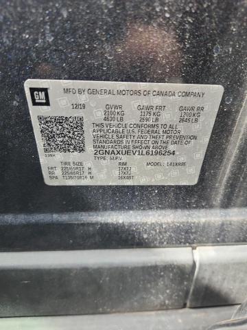 2020 Chevrolet Equinox მანქანა იყიდება აუქციონზე, vin: 2GNAXUEV1L6196254, აუქციონის ნომერი: 67508876