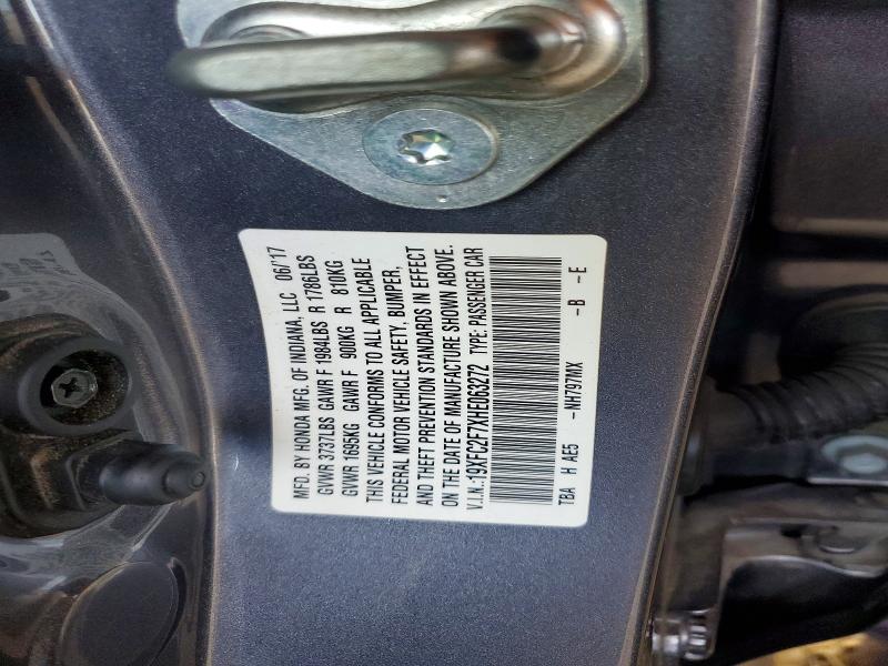 Продажа на аукционе авто 2017 Honda Civic, vin: 19XFC2F7XHE063272, номер лота: 67454976