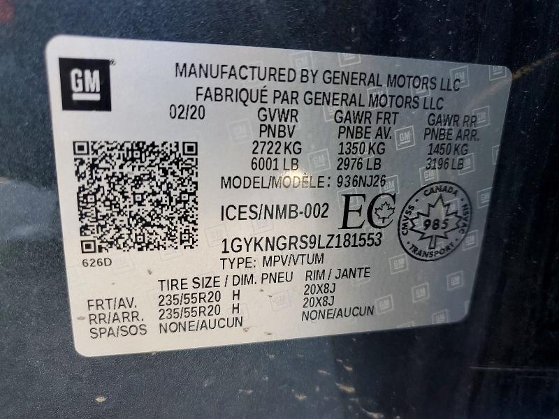 Продаж на аукціоні авто 2020 Cadillac Xt5, vin: 1GYKNGRS9LZ181553, номер лоту: 67605366