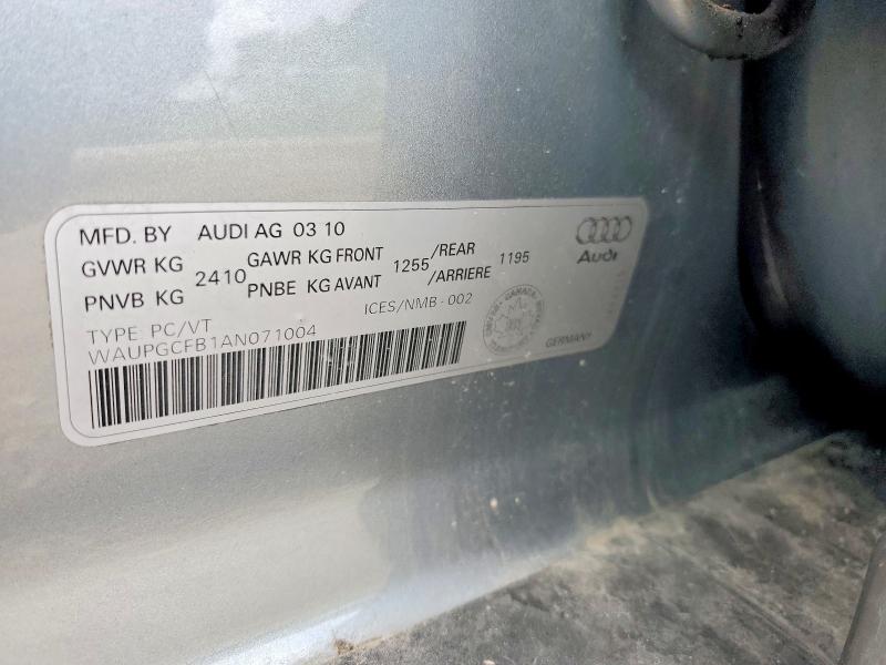 66906596 :رقم المزاد ، WAUPGCFB1AN071004 vin ، 2010 Audi A6 مزاد بيع