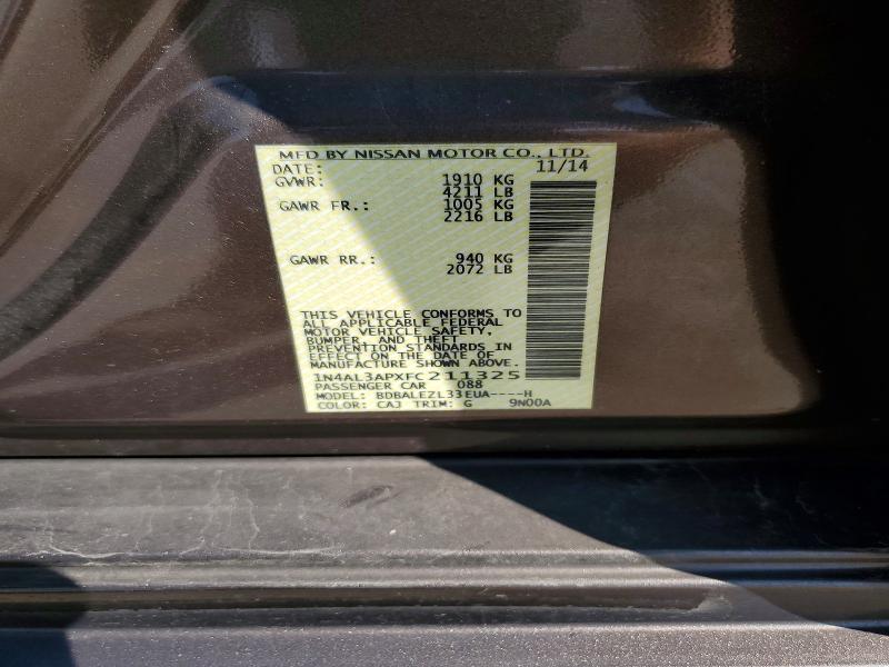 Продажа на аукционе авто 2015 Nissan Altima, vin: 1N4AL3APXFC211325, номер лота: 69310556