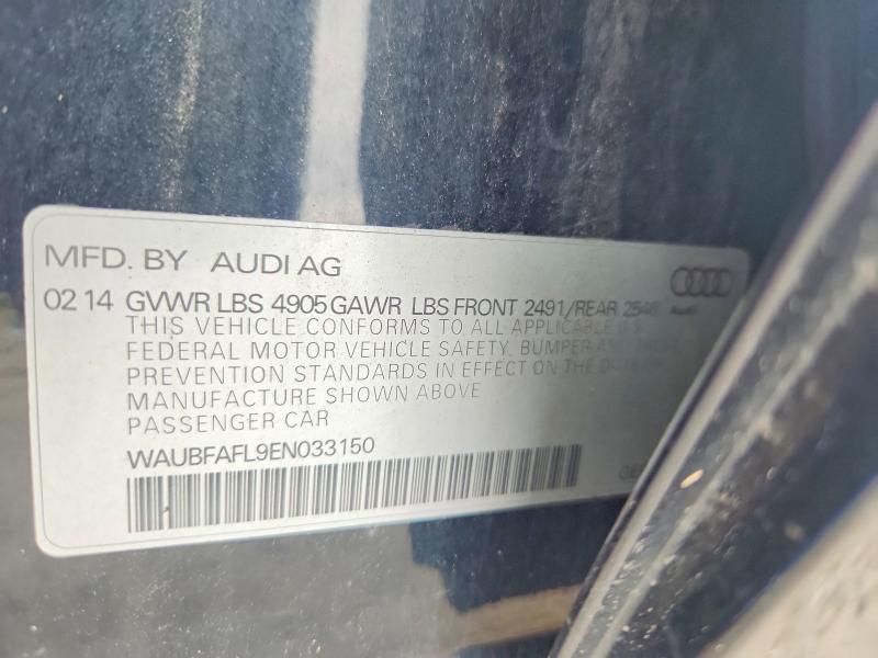 67709376 :رقم المزاد ، WAUBFAFL9EN033150 vin ، 2014 Audi A4 مزاد بيع