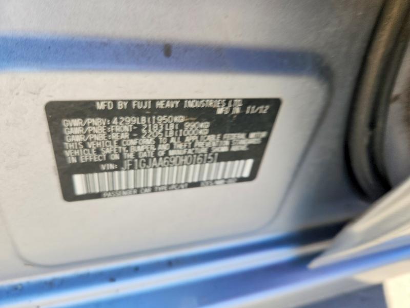 Продажа на аукционе авто 2013 Subaru Impreza, vin: JF1GJAA69DH016151, номер лота: 69747946