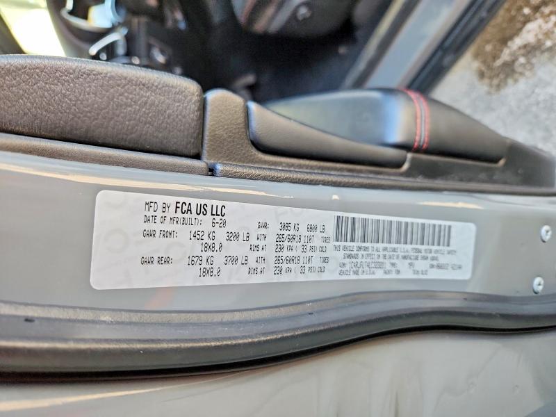 Продаж на аукціоні авто 2020 Jeep Grand Cherokee, vin: 1C4RJFLT4LC323211, номер лоту: 70555096