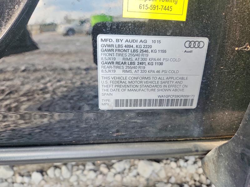 Aukcja sprzedaży 2016 Audi Q3, vin: WA1GFCFS9GR009173, numer aukcji: 67430356