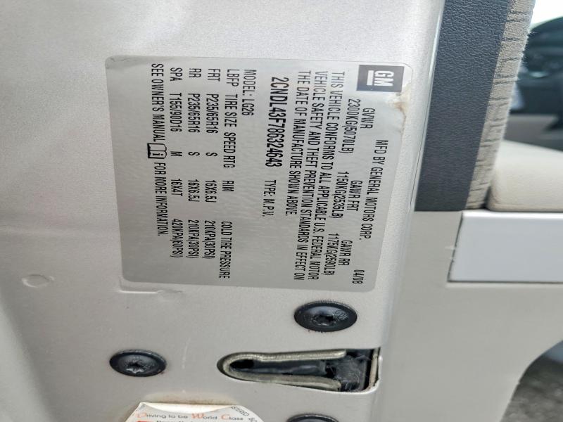 Продажа на аукционе авто 2008 Chevrolet Equinox, vin: 2CNDL43F786324643, номер лота: 70782986