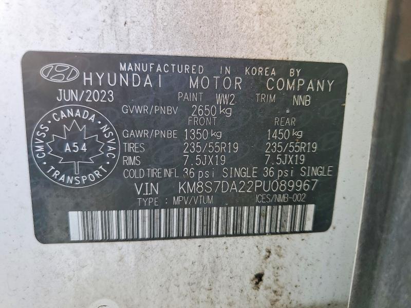 Aukcja sprzedaży 2023 Hyundai Santa Fe, vin: KM8S7DA22PU089967, numer aukcji: 68648616