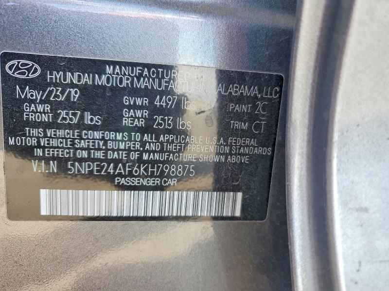 Продаж на аукціоні авто 2019 Hyundai Sonata, vin: 5NPE24AF6KH798875, номер лоту: 67040146