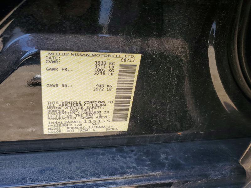 2014 Nissan Altima მანქანა იყიდება აუქციონზე, vin: 1N4AL3AP4EC115155, აუქციონის ნომერი: 68926496