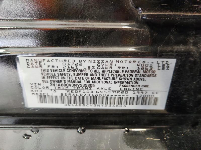 Aukcja sprzedaży 2022 Nissan Sentra, vin: 3N1AB8CV3NY235805, numer aukcji: 67698186