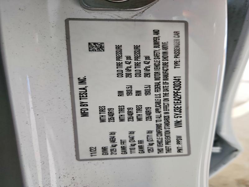 Продаж на аукціоні авто 2023 Tesla Model 3, vin: 5YJ3E1EA2PF430341, номер лоту: 67361456