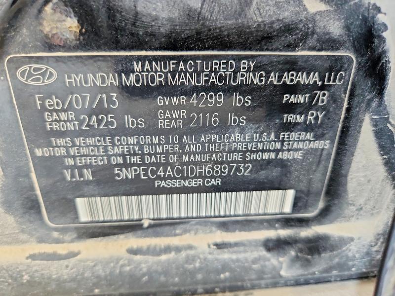 Продаж на аукціоні авто 2013 Hyundai Sonata, vin: 5NPEC4AC1DH689732, номер лоту: 68778756