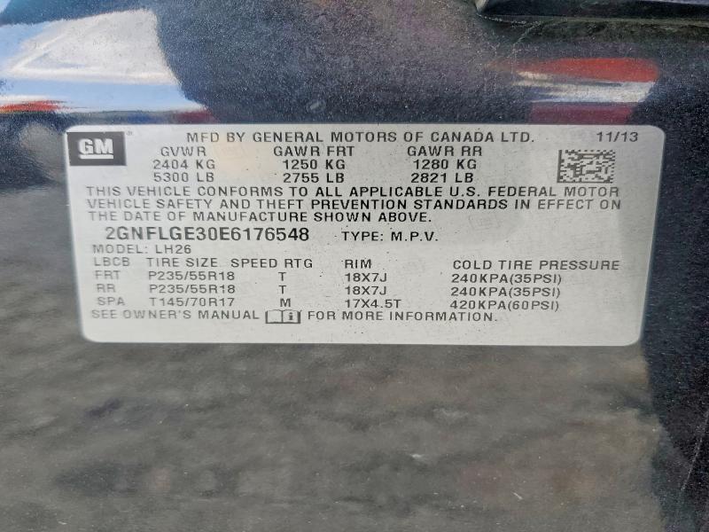 67432256 :رقم المزاد ، 2GNFLGE30E6176548 vin ، 2014 Chevrolet Equinox مزاد بيع