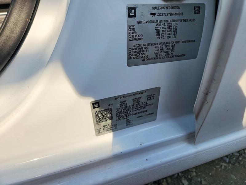 Aukcja sprzedaży 2021 Chevrolet Silverado, vin: 1GC2YLEY2MF107281, numer aukcji: 69005186