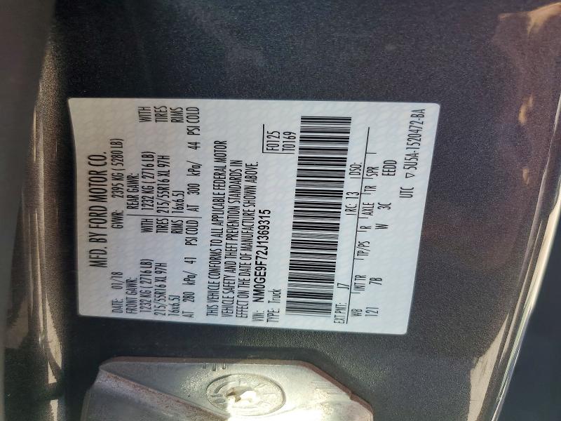 67552796 :رقم المزاد ، NM0GE9F72J1369315 vin ، 2018 Ford Transit Connect مزاد بيع