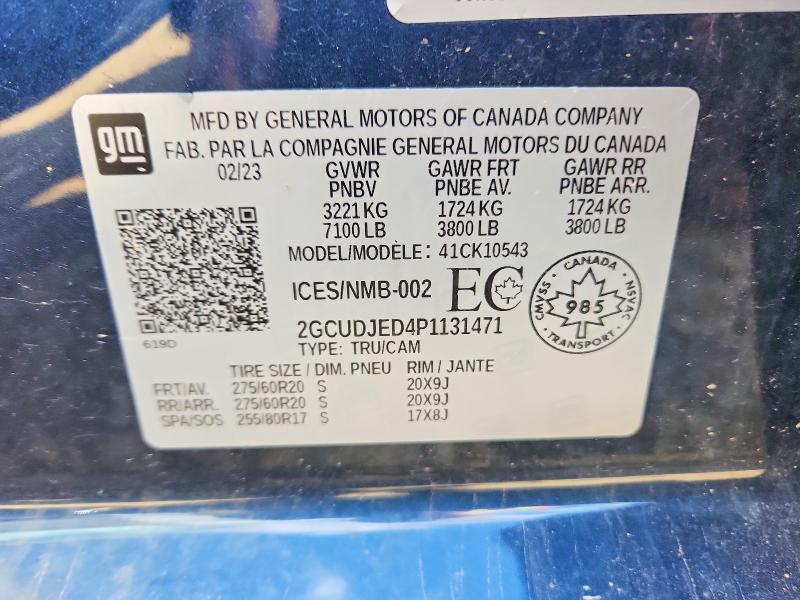 Продажа на аукционе авто 2023 Chevrolet Silverado, vin: 2GCUDJED4P1131471, номер лота: 68829576