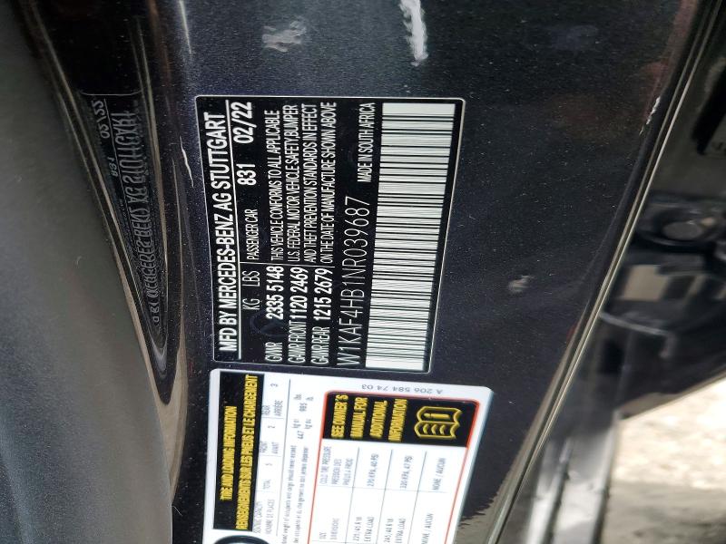 Продажа на аукционе авто 2022 Mercedes-benz C, vin: W1KAF4HB1NR039687, номер лота: 68031486
