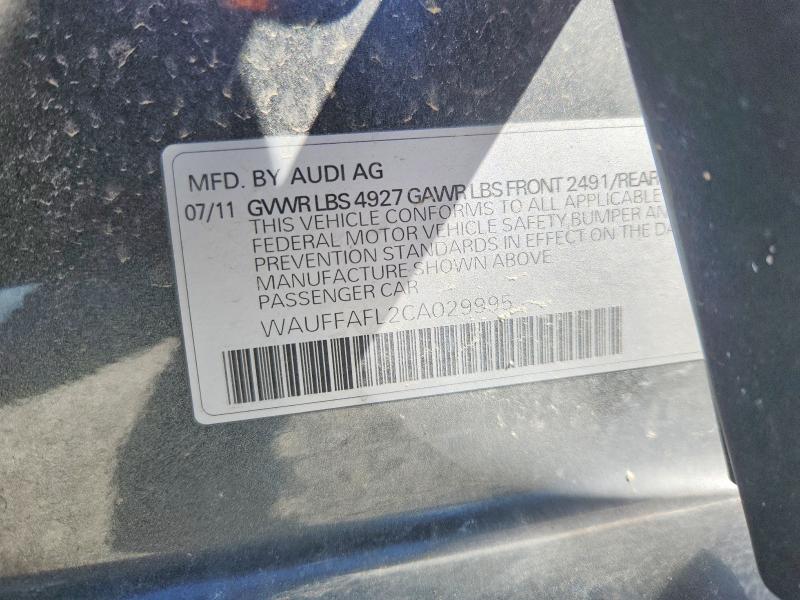 Aukcja sprzedaży 2012 Audi A4, vin: WAUFFAFL2CA029995, numer aukcji: 62486246