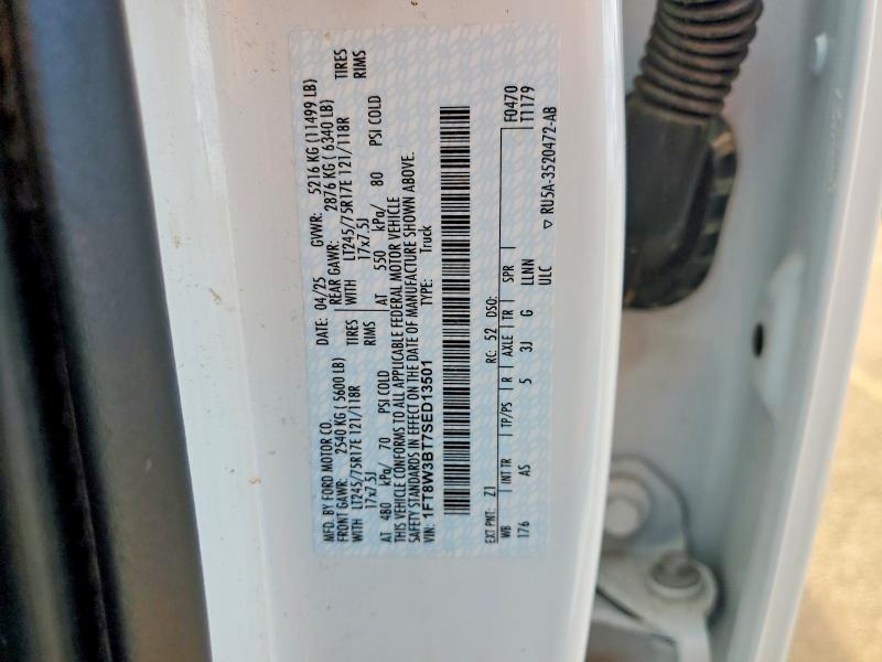 67376286 :رقم المزاد ، 1FT8W3BT7SED13501 vin ، 2025 Ford F350 مزاد بيع