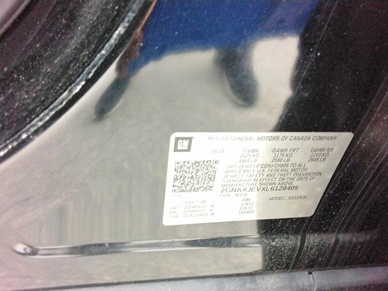 2020 Chevrolet Equinox მანქანა იყიდება აუქციონზე, vin: 2GNAXJEVXL6128405, აუქციონის ნომერი: 70632106